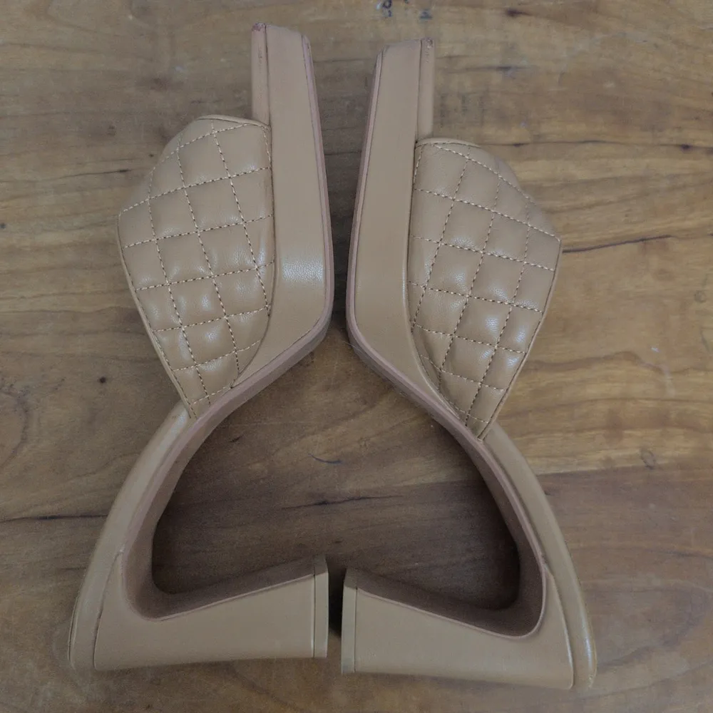 Jeffrey Campbell Quilted Leather Platform Heeled Sandals Size 10 - Image 6