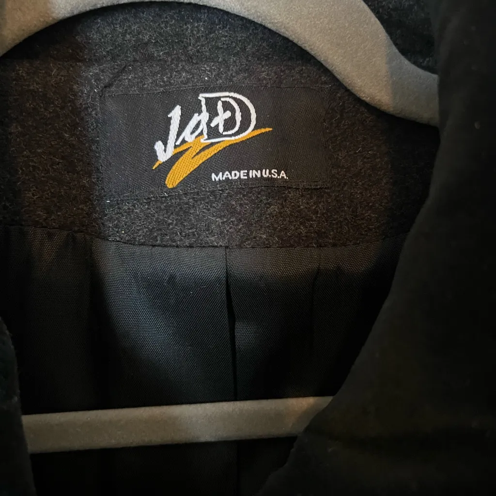 Sophisticated Gray wool Trench Coat for Women velvet cuffs Black Size 16 - Image 5