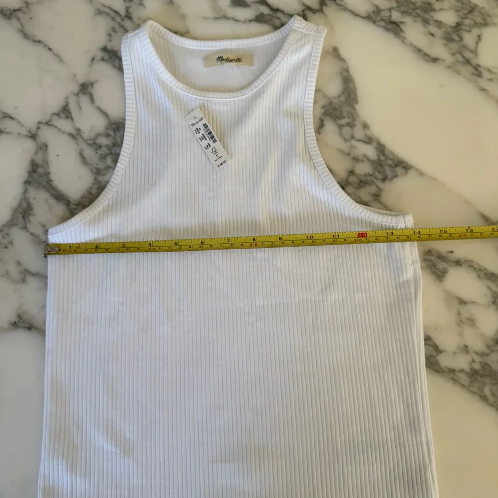 NWT Madewell High Neck in Sleekhold White Tank Top US Women XS - Image 5