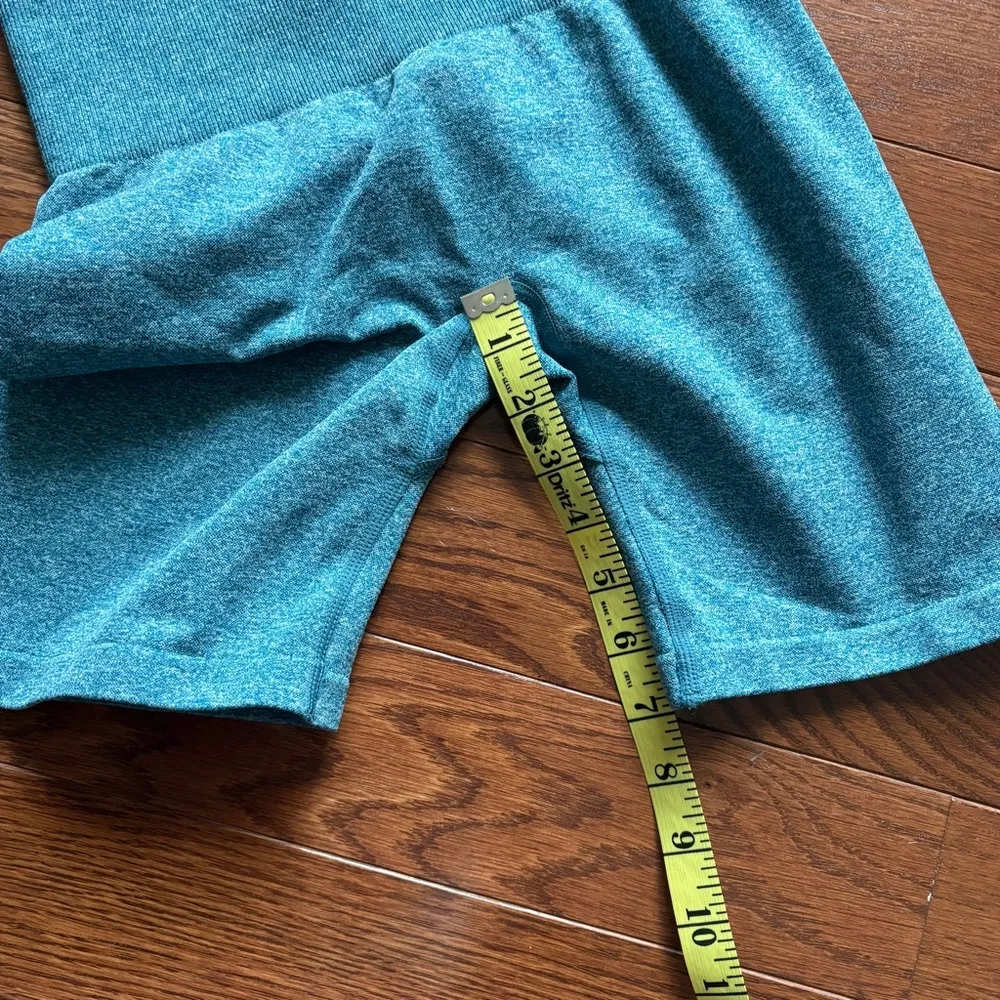 Teal Scrunch Seamless Shorts S - Image 5