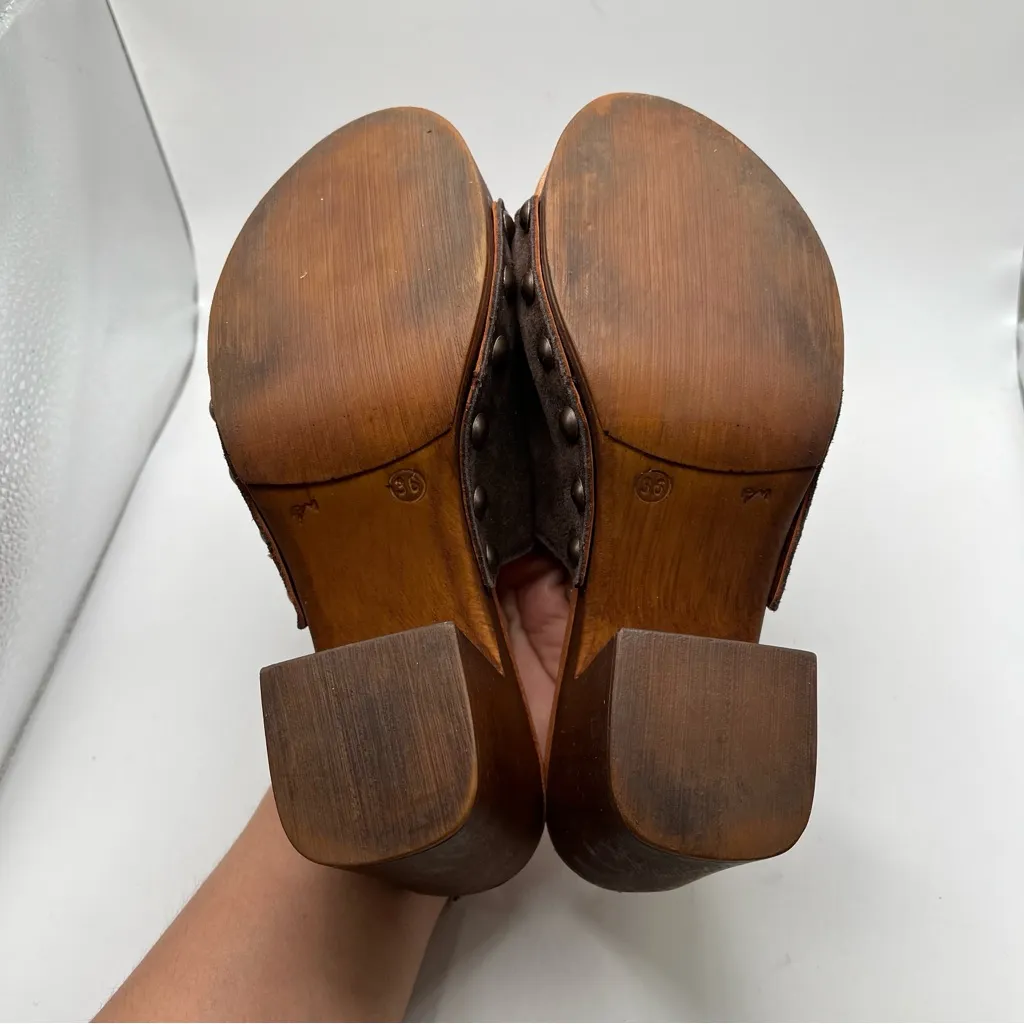 Cordani Whitley Block Heel Sandal (Women) Color: Cacao size 36 US 5.5 studded - Image 8