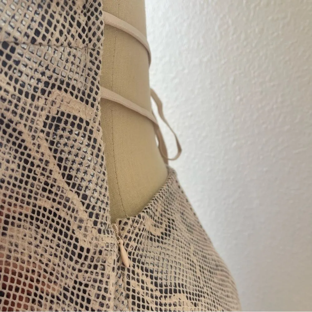 Urban Outfitters Size Large Dress Snakeskin Short Mini Dress Club Party - Image 11