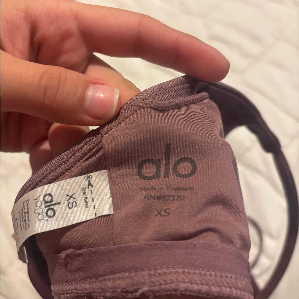 ALO Yoga Dusty Rose Strappy Sports Bra - Image 3