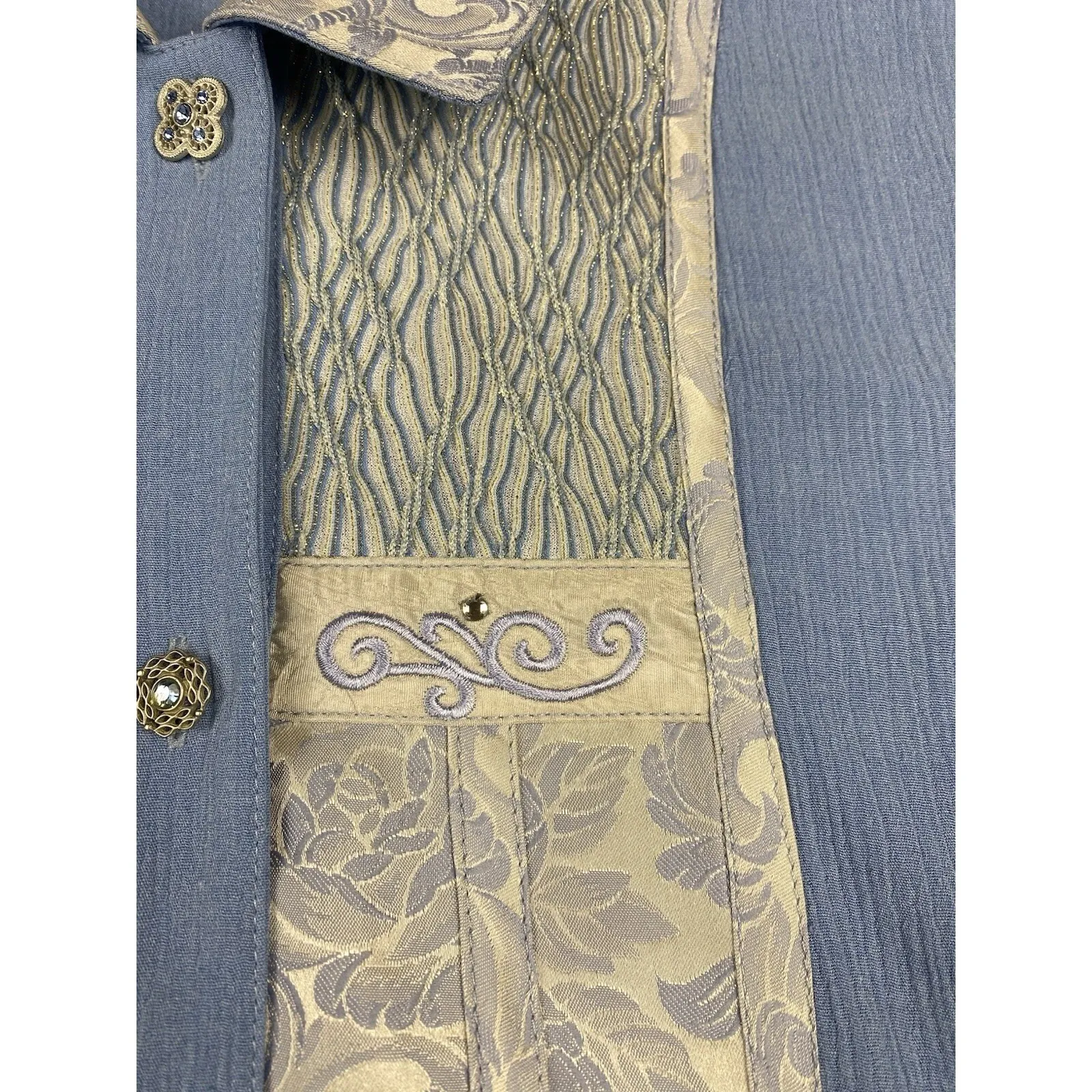 Vintage Saint Germain Shirt Jacket Top Womens Size XL‎ Lightweight Western USA Blue - Image 5