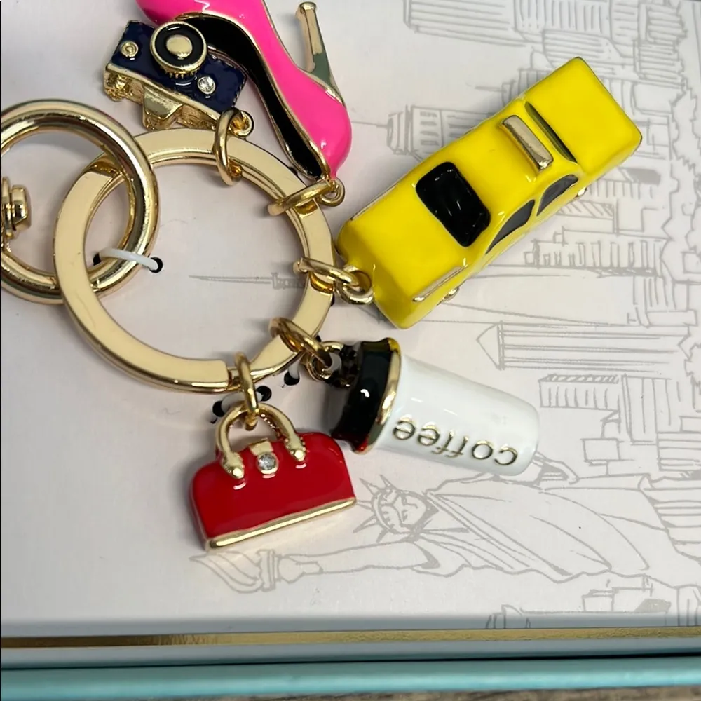 Boss Babe, City Girl, Daily Grind Bag Charm 🚕📷👠👛💄 Red - Image 6