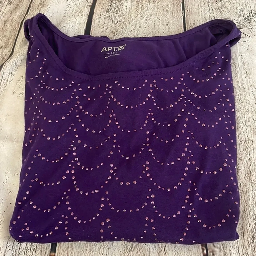 Women’s Apt. 9 purple jeweled t-shirt 1X - Image 2