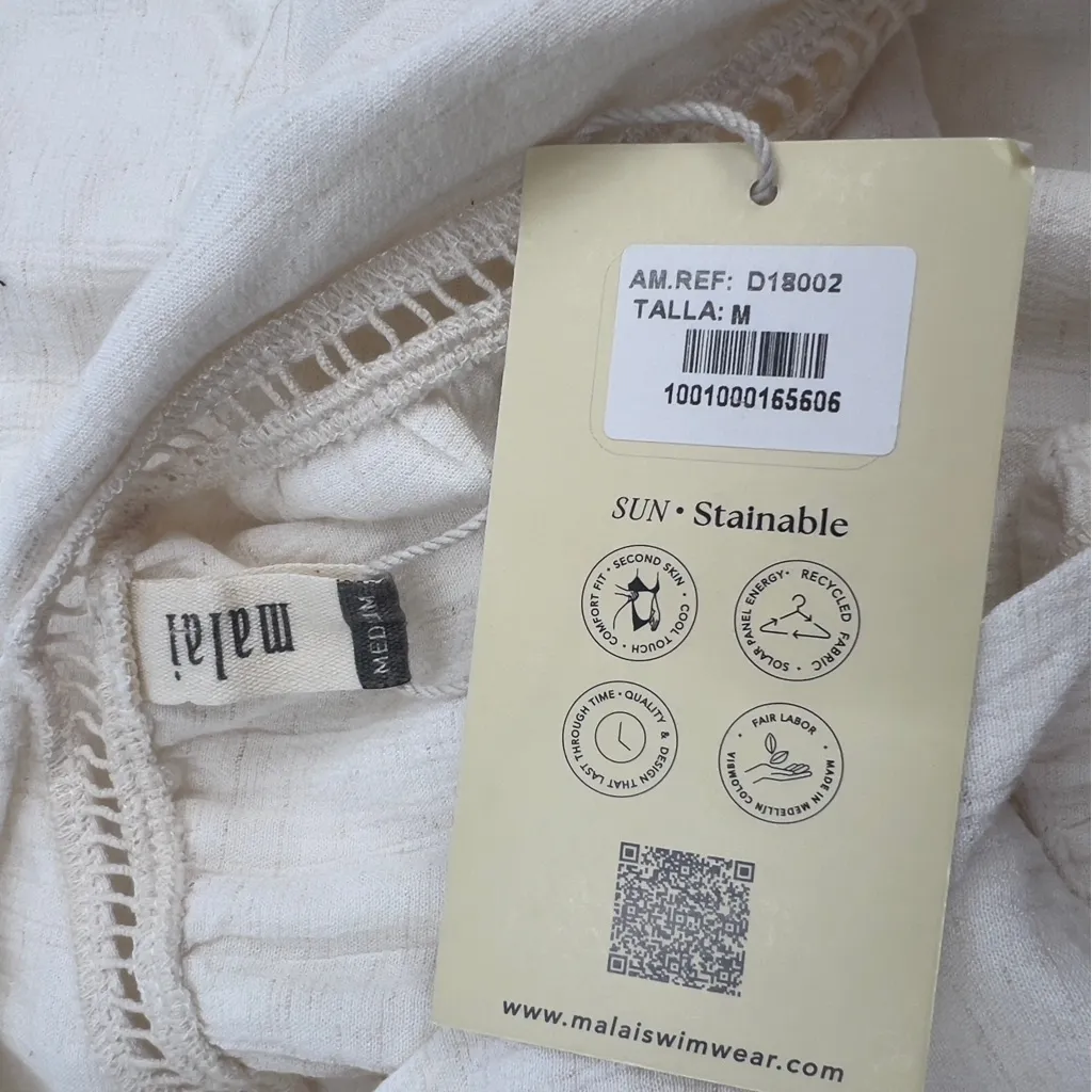 NWT Anthropologie Malai Salt Sleeveless Mini Swing Dress Sz M - Image 6