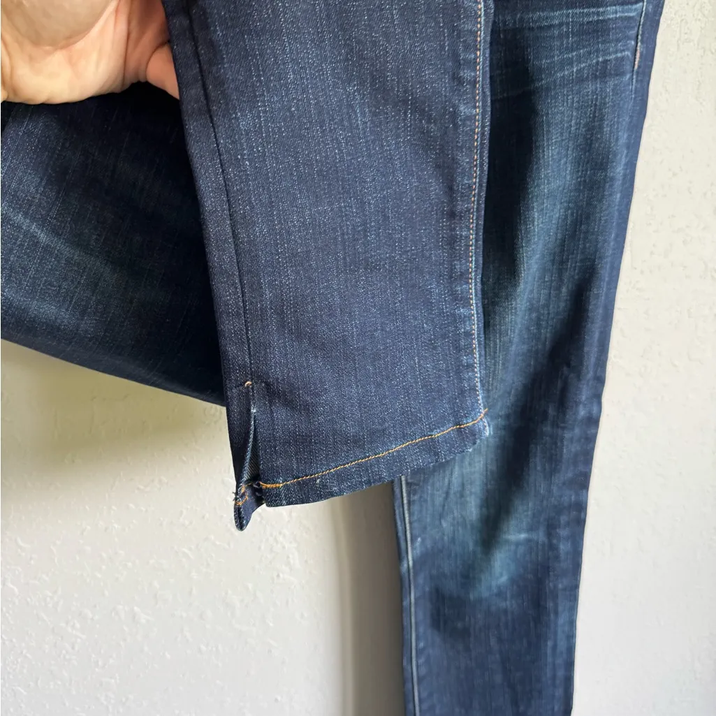 J Brand Dark Wash Blue Denim Ink Pencil Split Leg Jeans Womens 25 Casual Stretch - Image 4