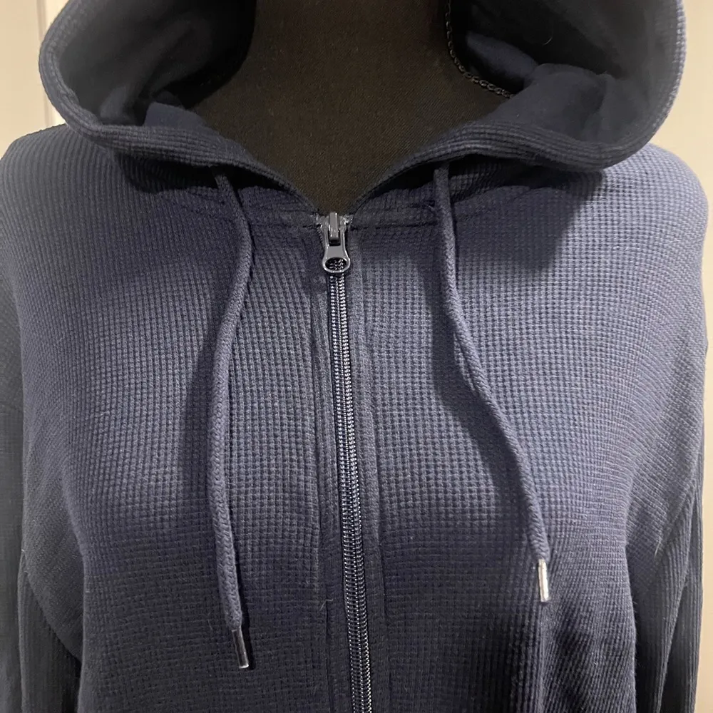 women’s  NWT zip up light weight hoodie navy blue size xl tall - Image 2