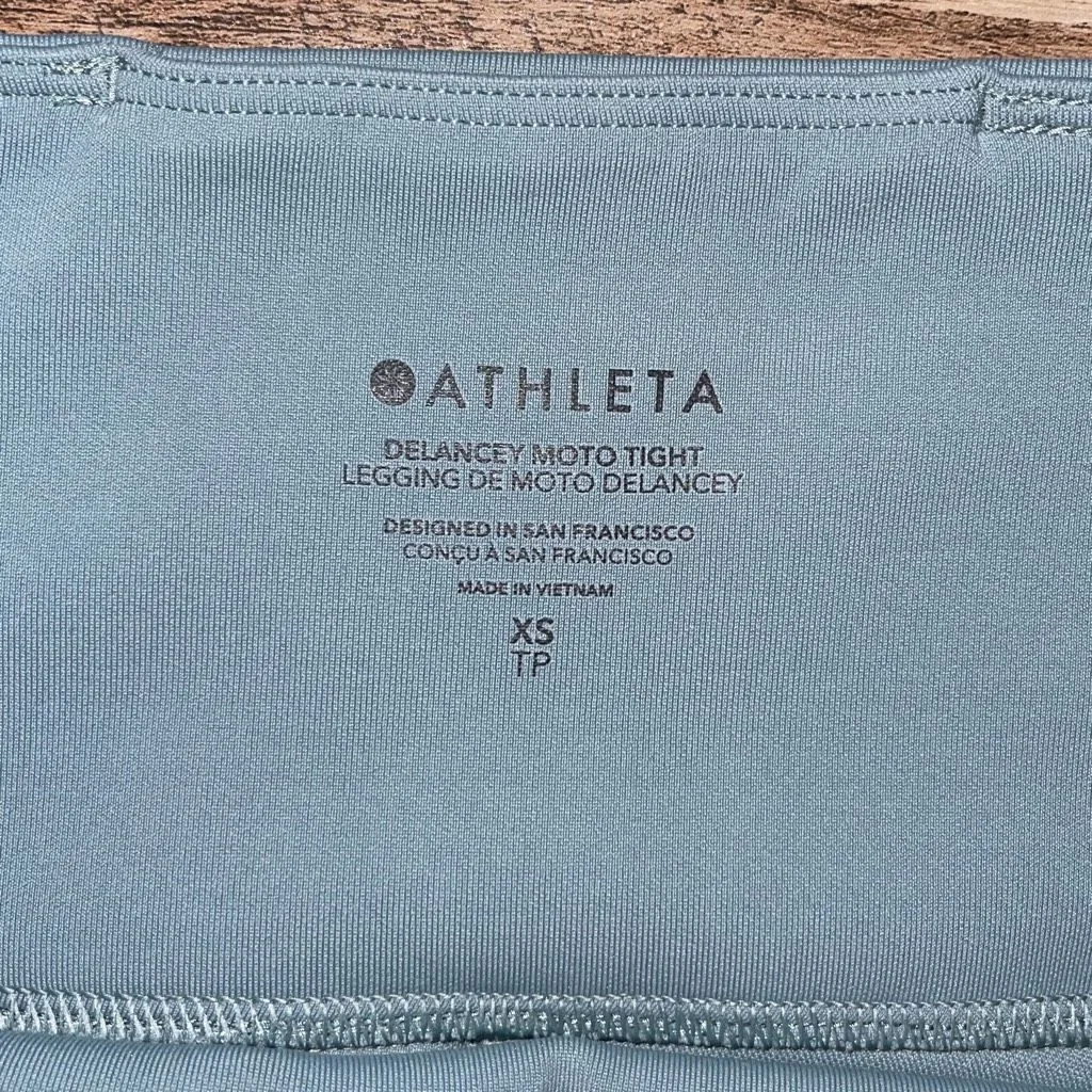 Athleta Women Delancey Moto Tight High Waist Legging Minimalist Grey Size XS NWT - Image 9