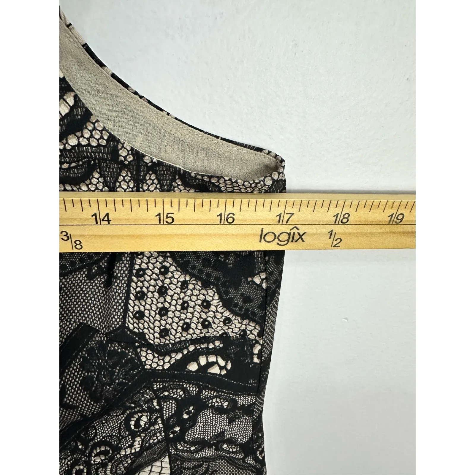 Cabi Mini Slip Dress Women XS Black Floral Sleeveless Gothic Dark Feminine Indie - Image 4