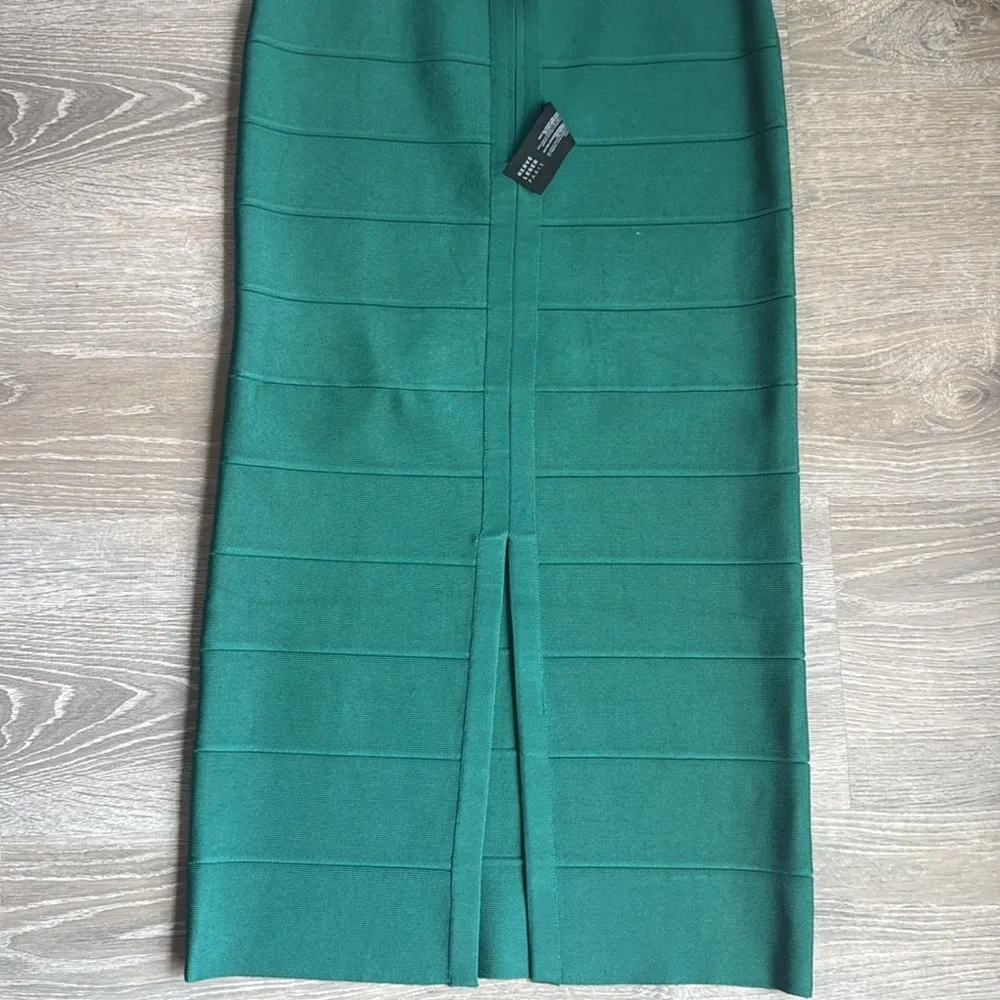 NEW HERVE LEGER Cutout Bandage Midi Dress In Emerald Medium - Image 11