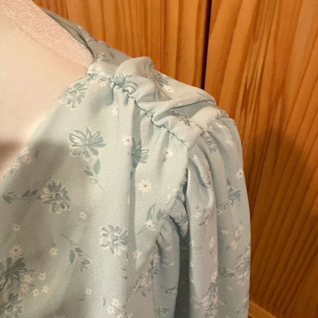 Altar'd State Lisa Floral Mini Dress sage women’s S NWT - Image 4