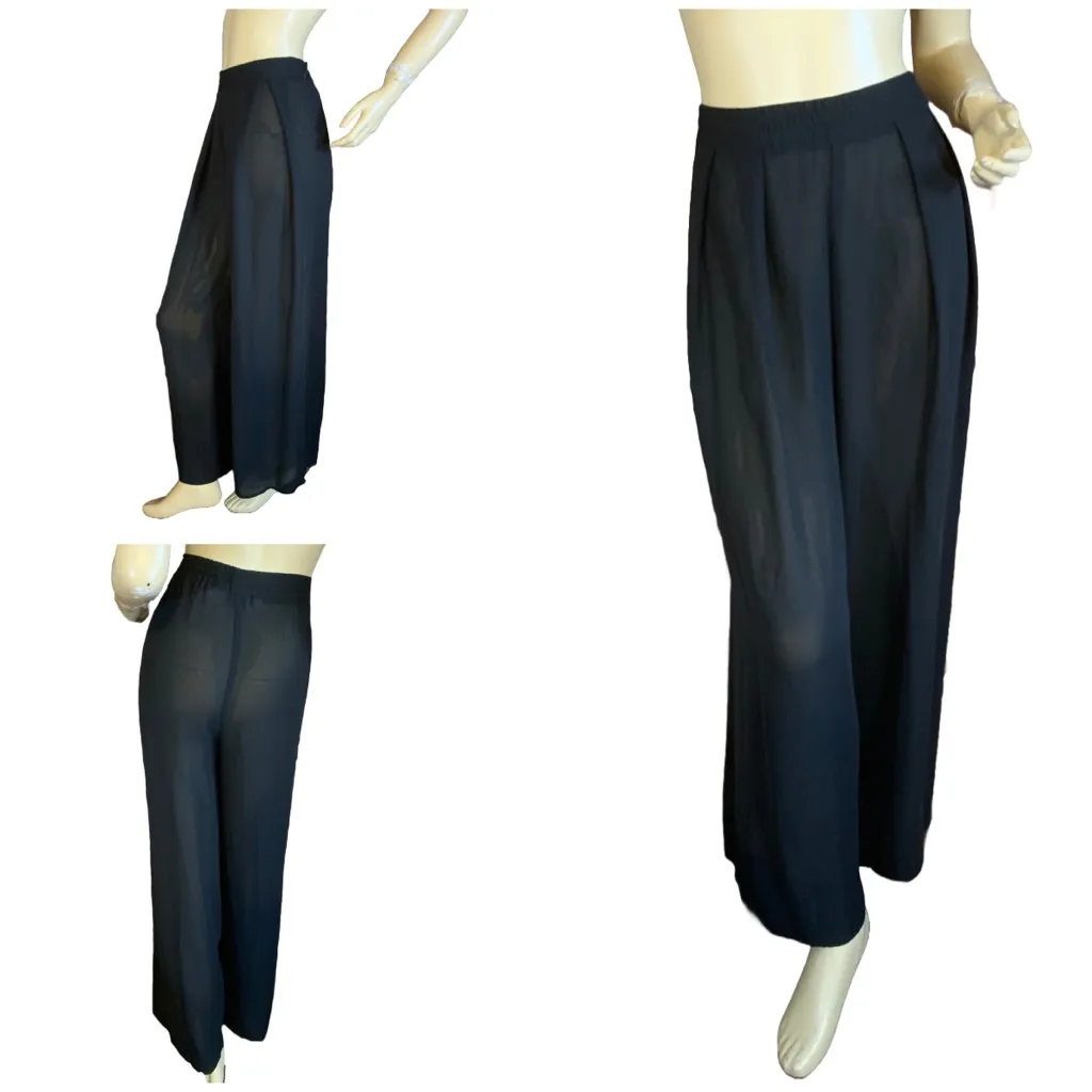 VINTAGE 1990'S TOTONKO SHEER BLACK PANT SET (L) - Image 7