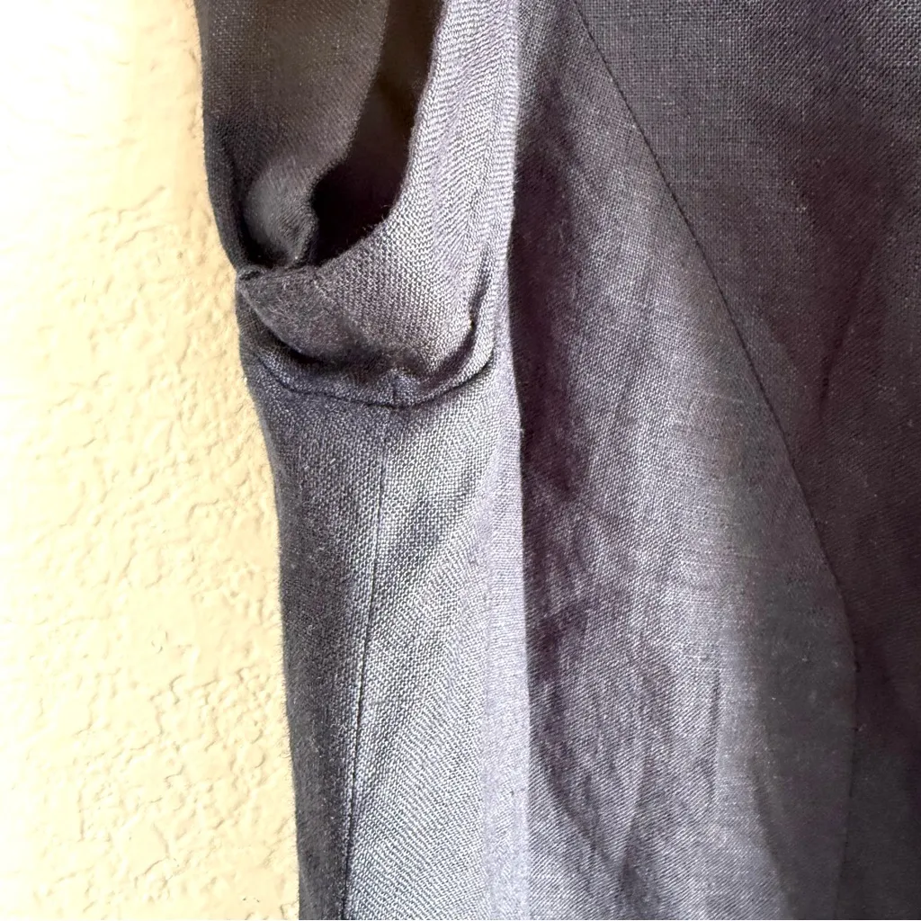 Brooks Brothers Womens Dress Blue Linen Sheath Shirt Sleeve Lined Size 10 - Image 6