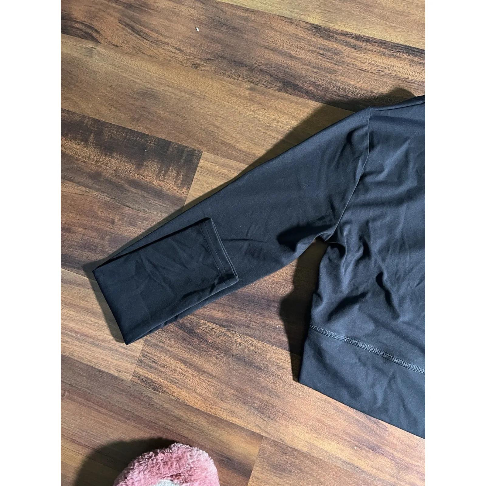 Gymshark Wrap Long Sleeve Crop Top Black Size Small Women's Activewear Yoga Top - Image 6