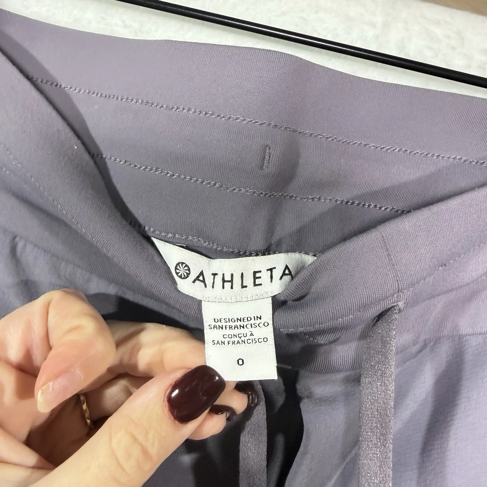 Athleta Headlands Hybrid Trek Joggers Purple Drawstring Tapered Stretch Women 0 - Image 5