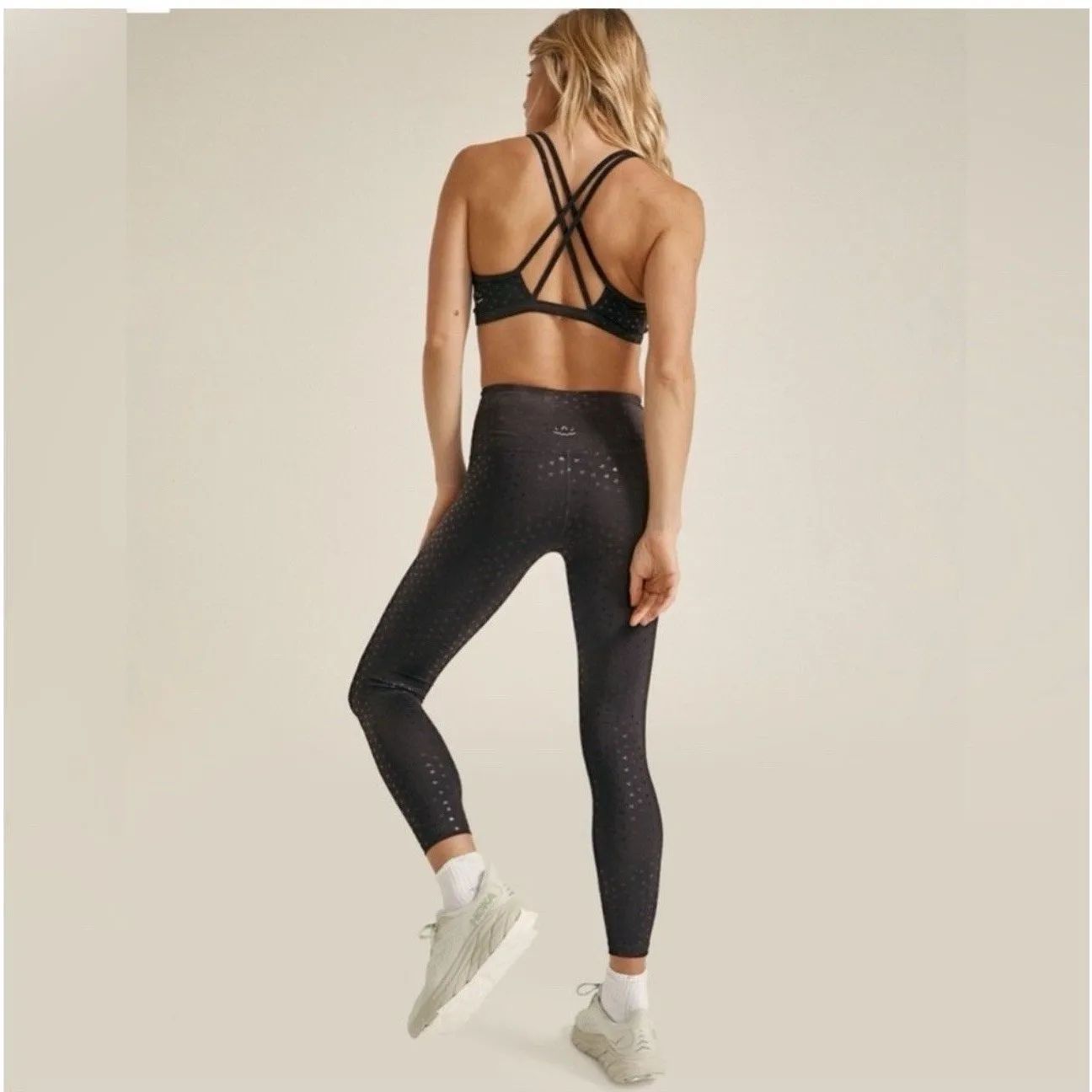 Beyond Yoga Hearts PowerShine High Waisted Black Midi Legging Women Plus Size 1X - Image 3