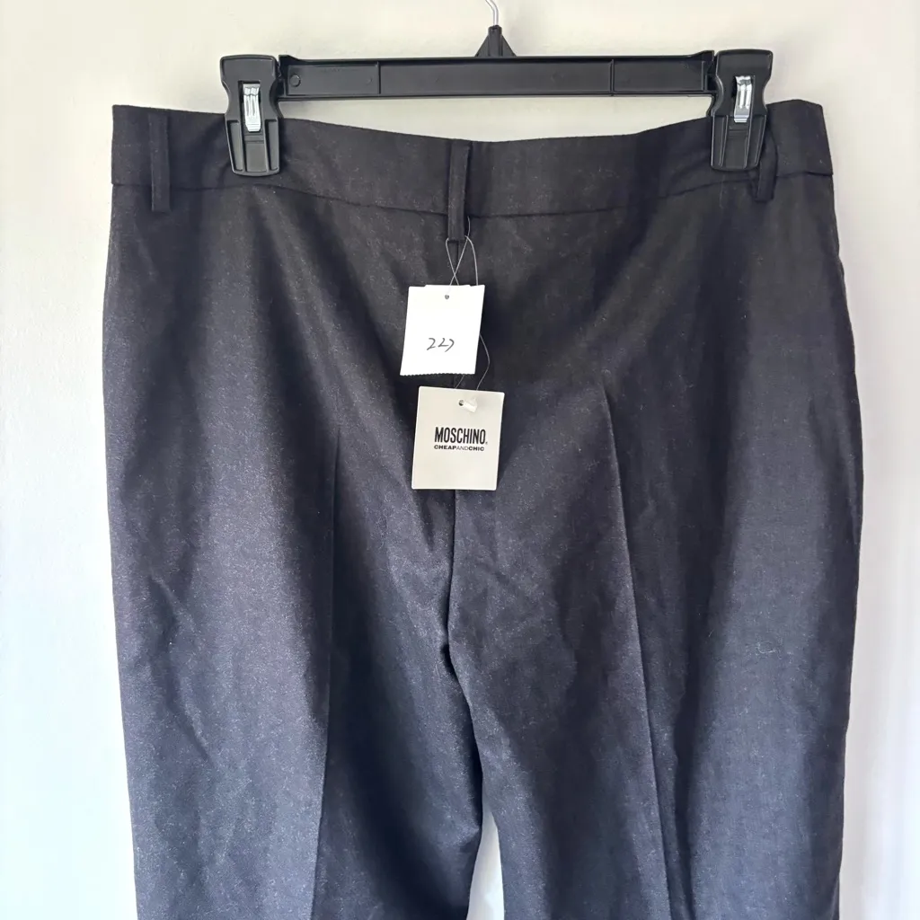 Moschino Charcoal Gray Wool Trouser Slack Pant NWT Business Professional Career - Image 5