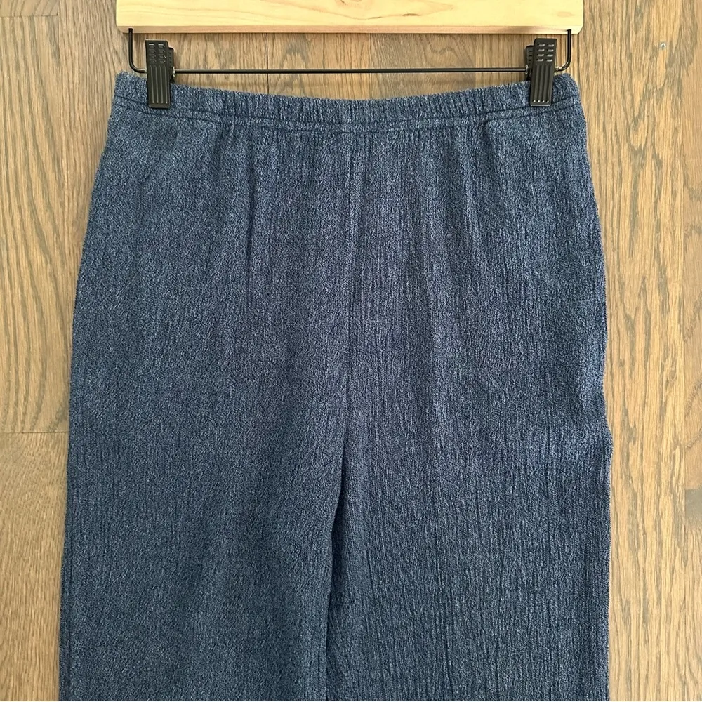 Vintage 90s Nino Wong California Crinkle Gauze Pants in Medium Blue Size Medium - Image 7