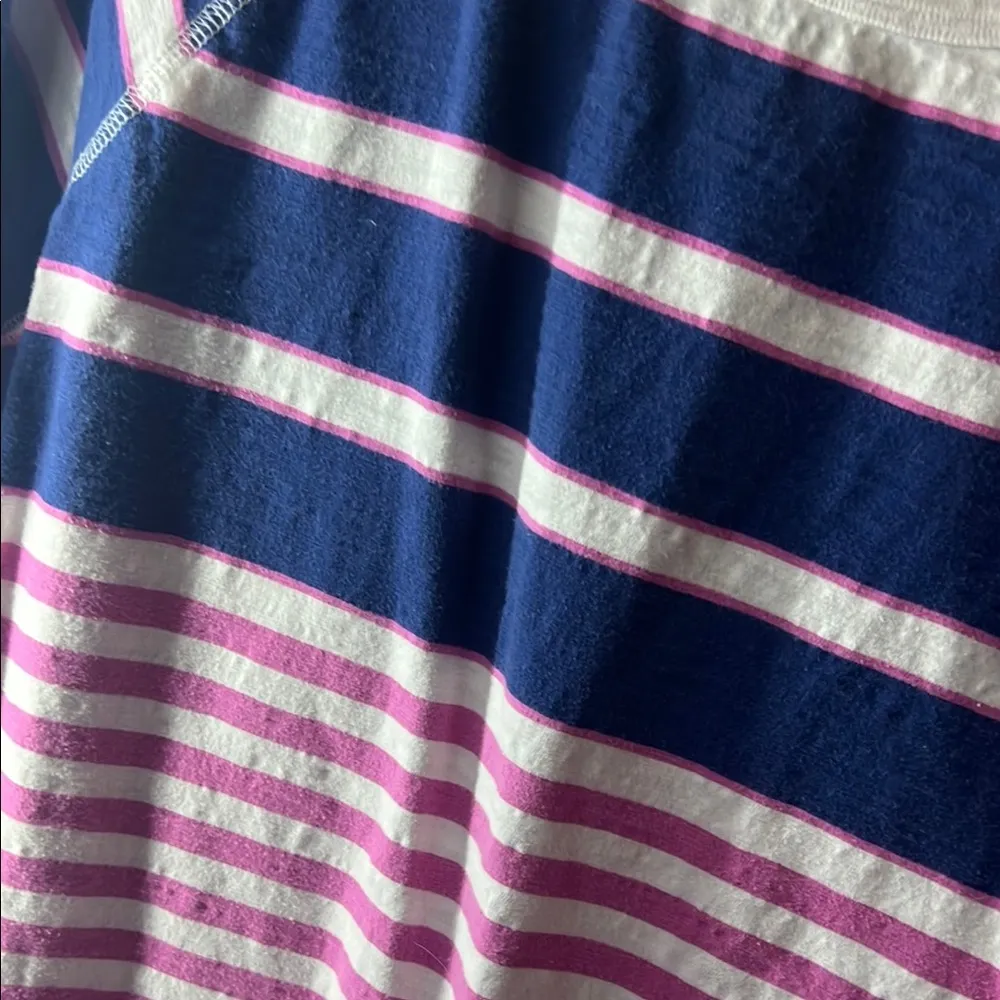 Southern Tide Striped Pink and Blue Long Sleeve Shirt - Image 3