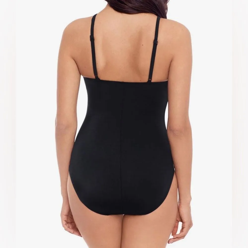 Magicsuit Neon Nature Jill One Piece Swimsuit High Neckline Black Neon 10 NWT - Image 3