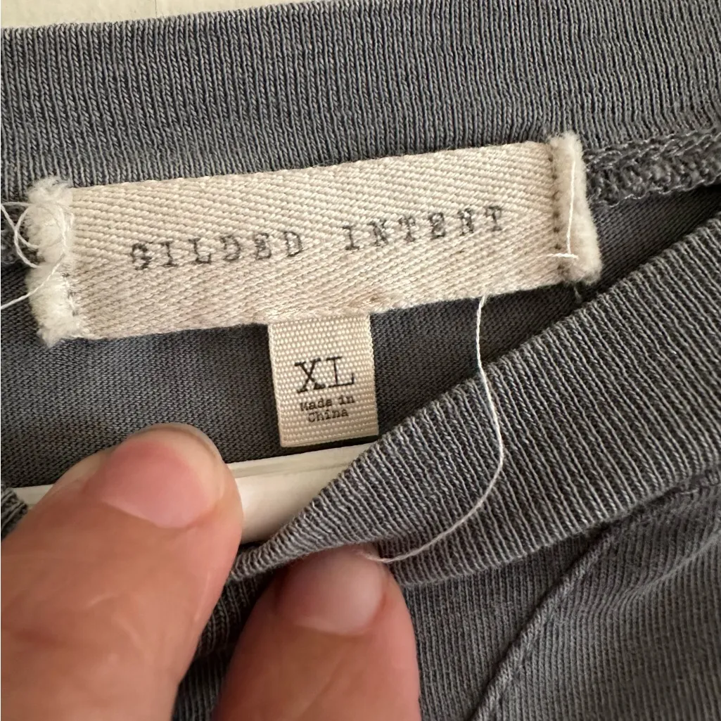 Buckle Gilded Intent Gray Muscle Tee with Embellished Sides - Image 2