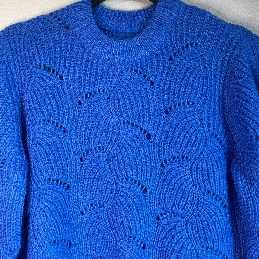 Rolla's Women's Blue Laura Alpaca Blend Sweater Size Small Fall Winter Chic - Image 4