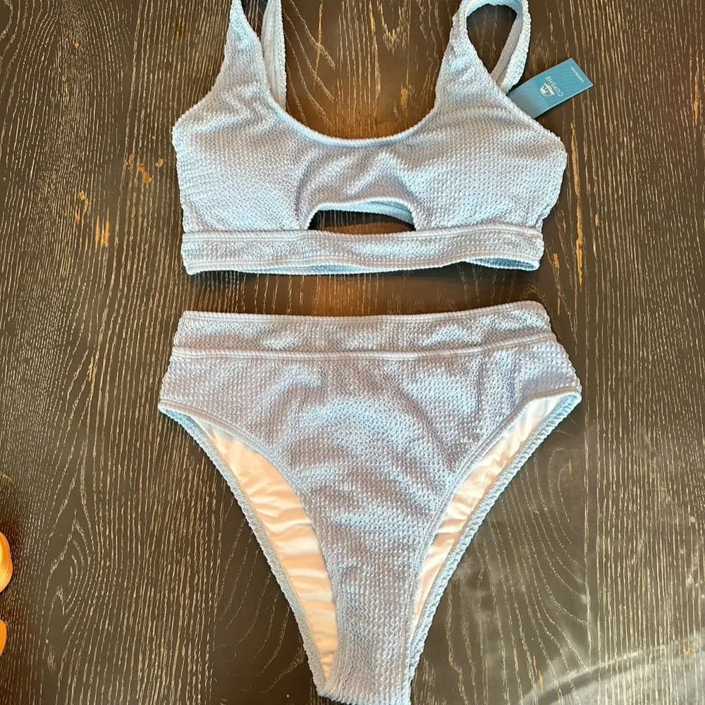 Women's Blue Textured High - Image 2