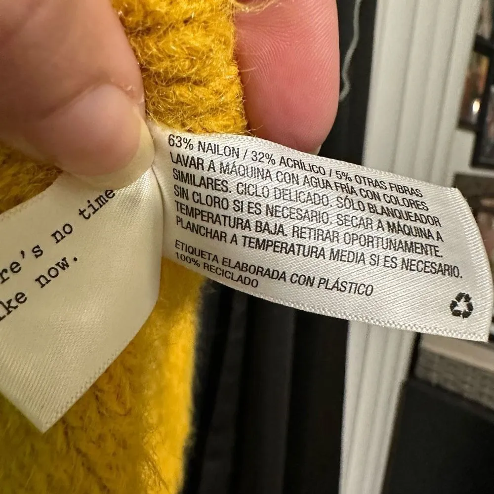 A New Day Yellow Fuzzy Super Soft Crew Neck Sweater. A New Day Yellow Fuzzy Supe - Image 6