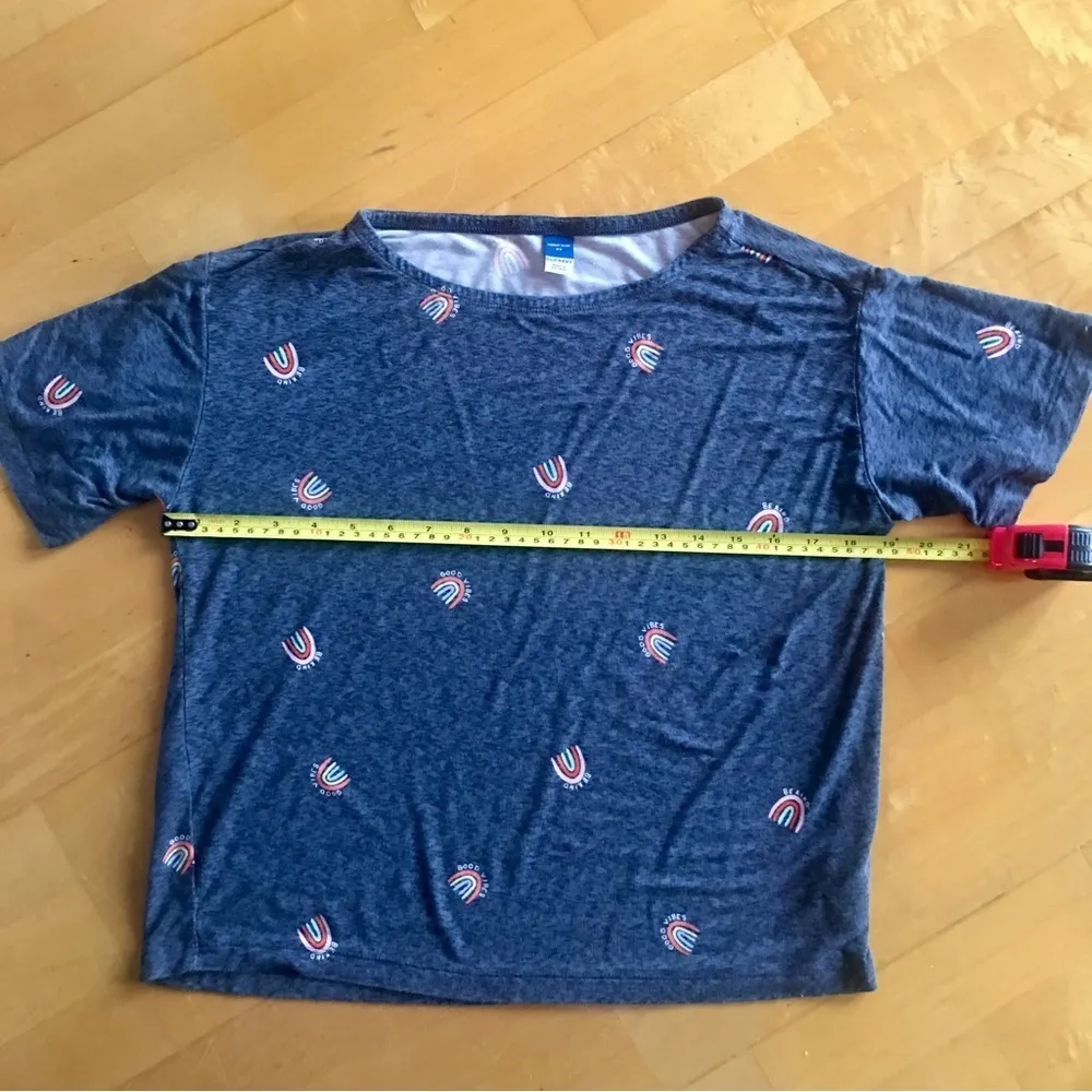 “Good Vibes, Be Kind” Sleep Shirt, Old Navy, Gray, Size XS - Image 8