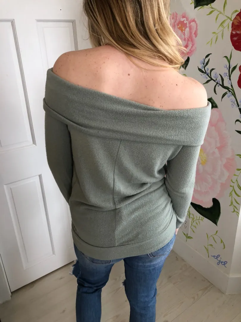 Off Shoulder Sweater - Image 2