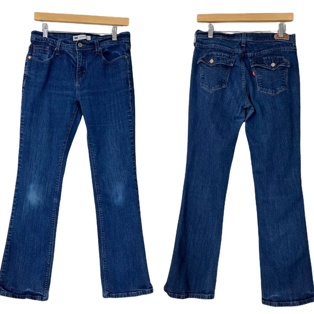Levi’s 515 Boot Cut Mid Rise Flap Pockets Medium Wash Jeans Women's Size 29/32 - Image 10