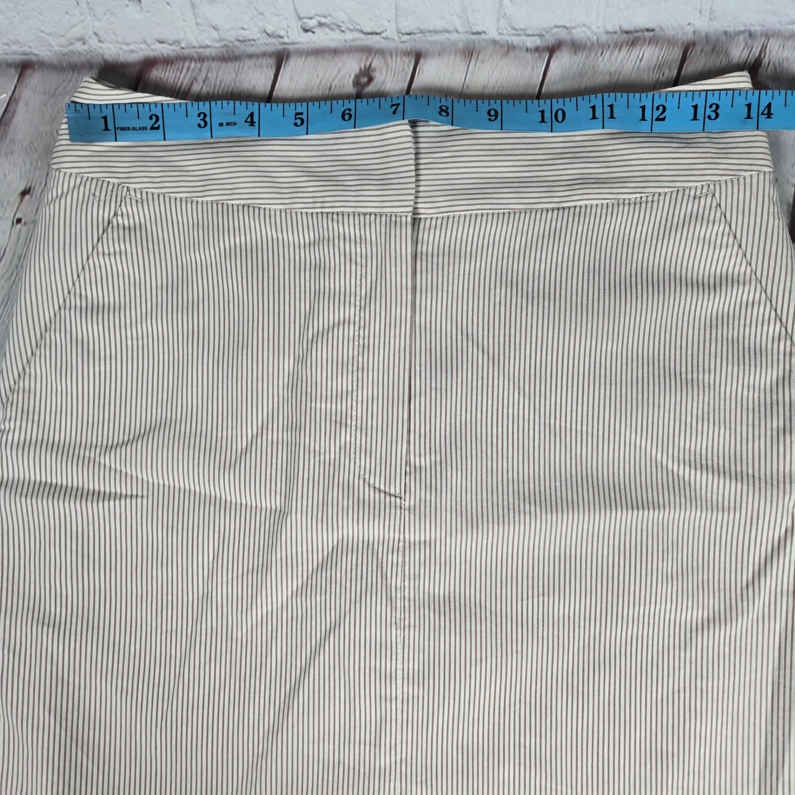 Vertigo Paris Women's Pinstripe‎ Pencil Skirt Size 4 Classic Career - Image 8