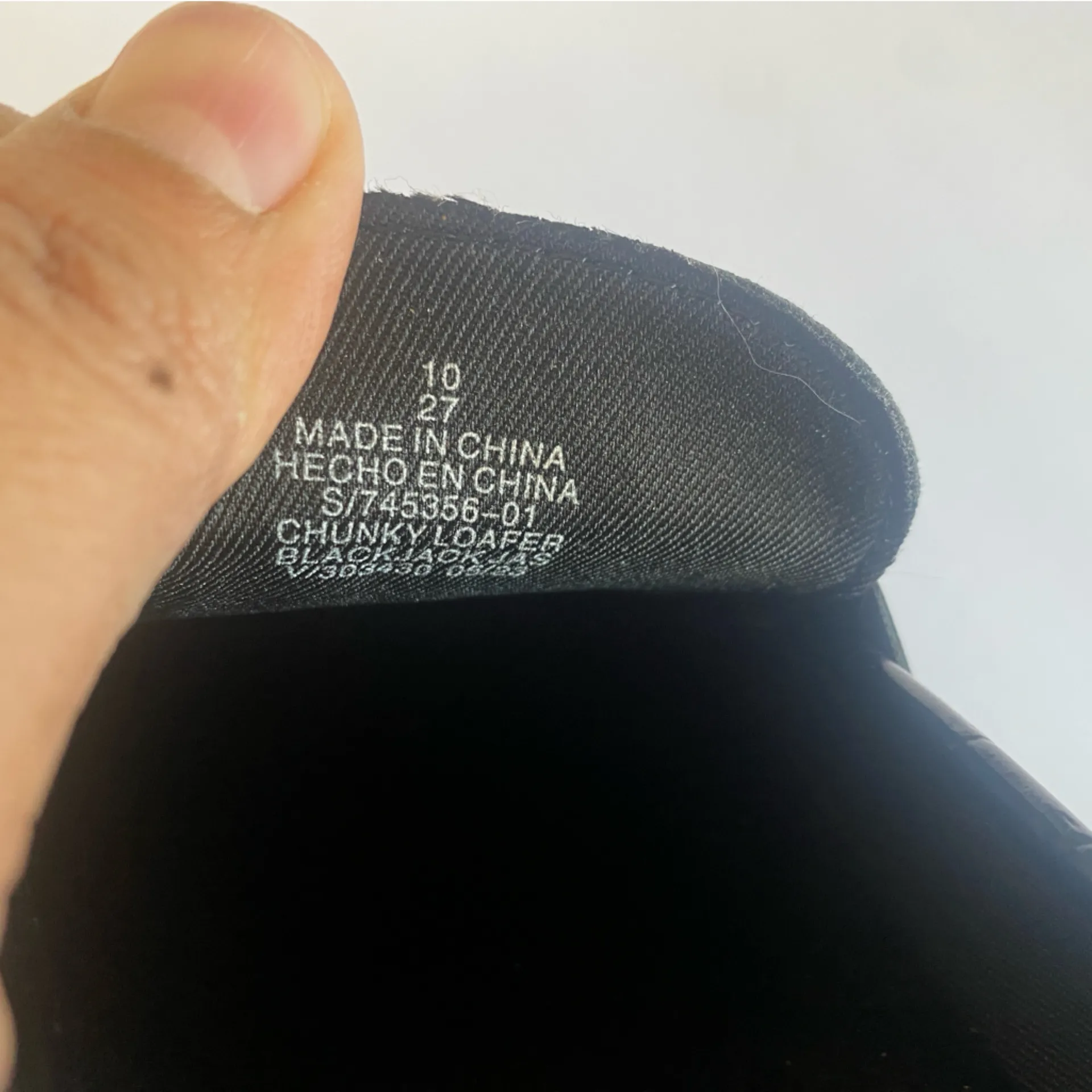 Old‎ Navy Black Faux Leather Chunky Heel Loafers Size 10 - Image 6