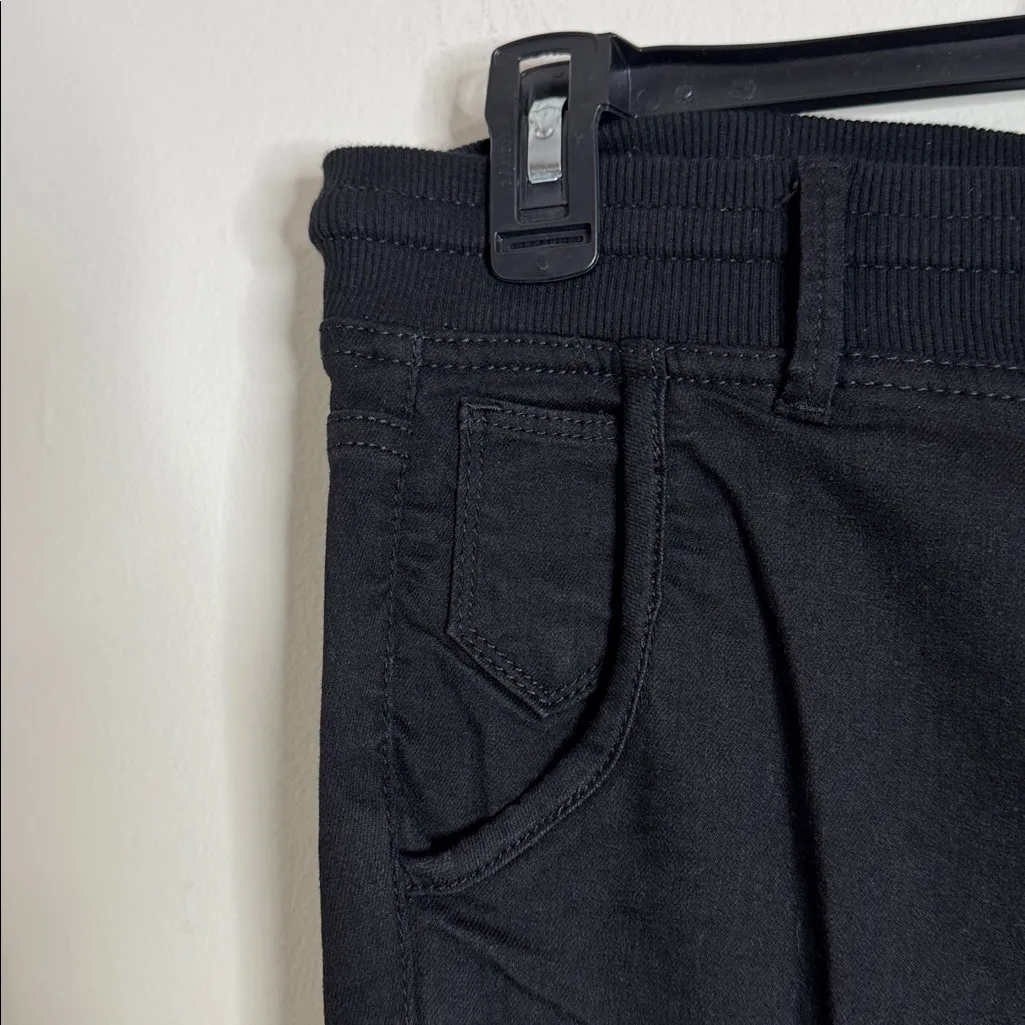 Gap 1969 Japanese Stretchy Slim Skinny Drawstring Waist Black Jogger Jeans sz 0 - Image 5