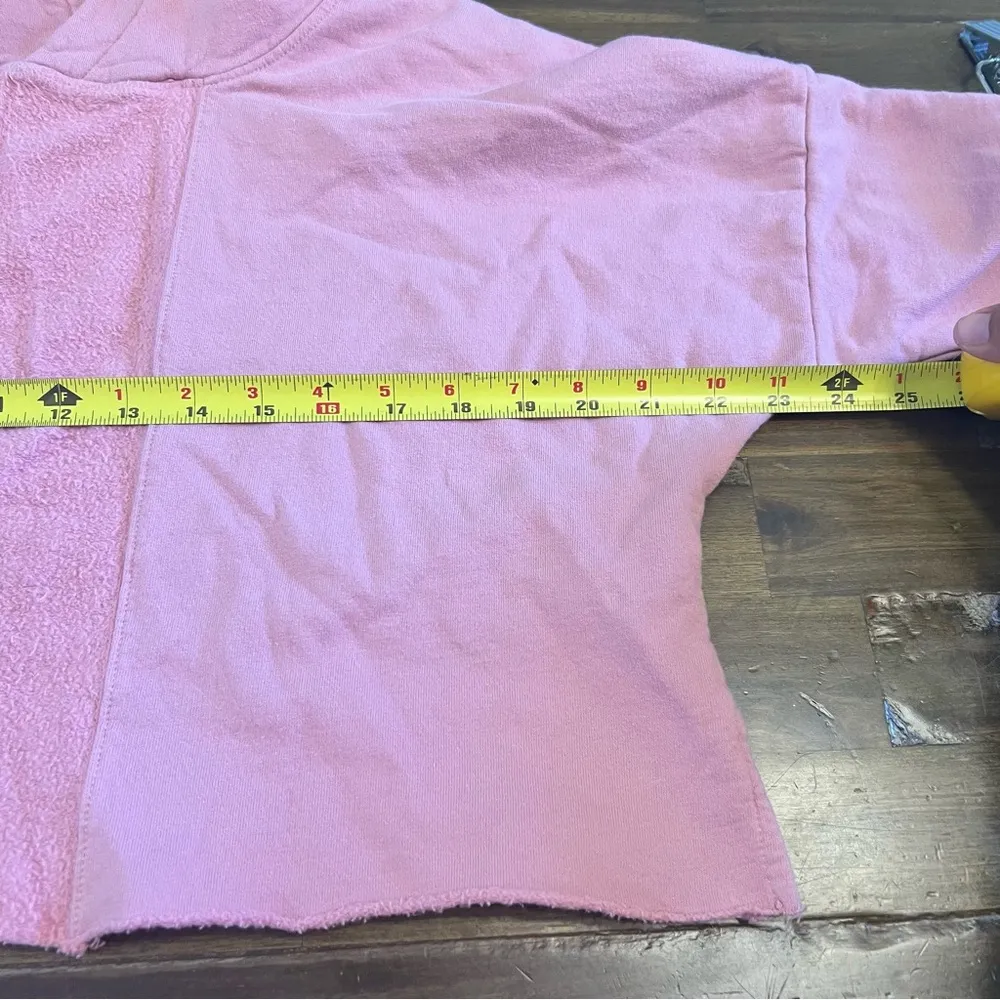 Daniel Patrick Classic Road Hoodie Cropped Sweater Hooded Pink S Celebrity Fav - Image 6