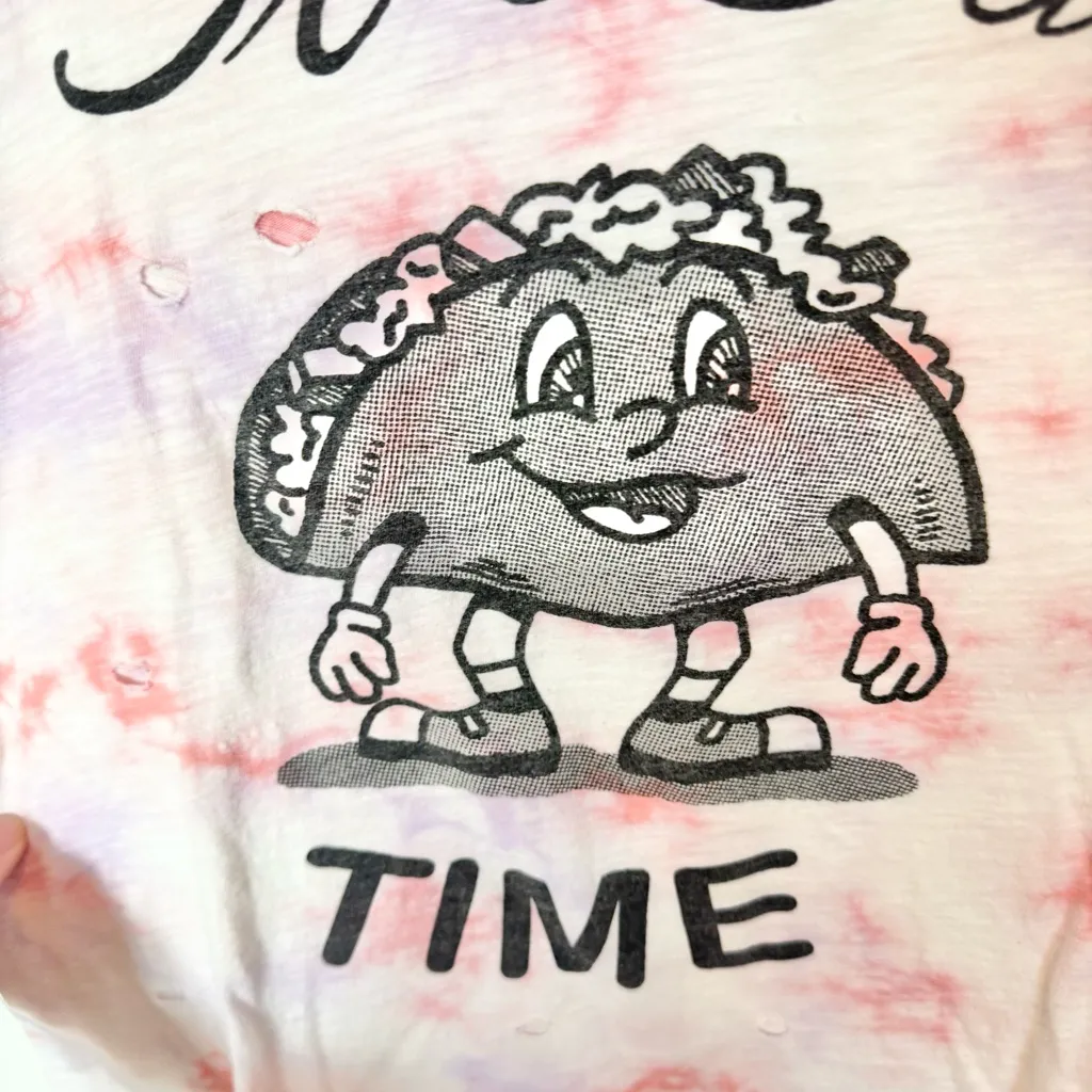 Vintage Forever 21 TACO TIME Tie Dye T-shirt MEDIUM - Image 2