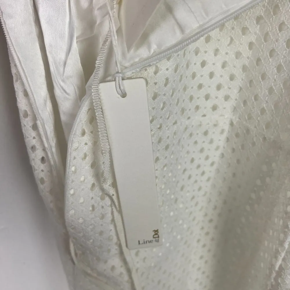 NWT Line & Dot Spring Life Apron Dress Eyelet Criss Cross Back Size XS NEW - Image 14