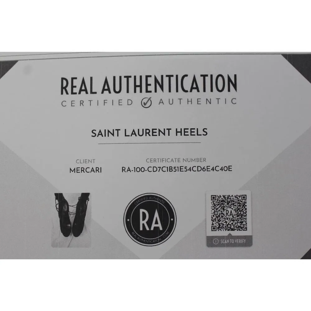 ladies SAINT LAURENT PARIS Black Heels size 38.5 - Image 11