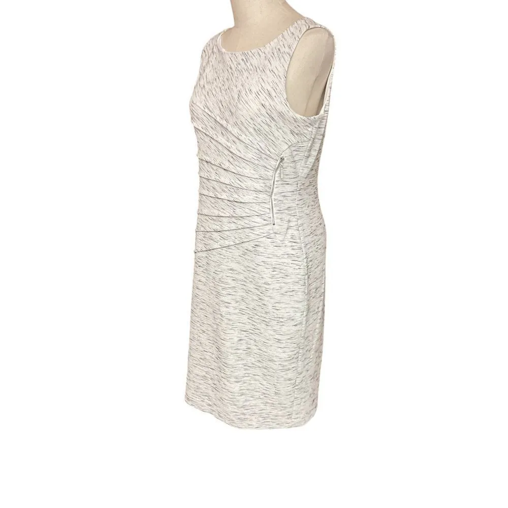 Adrienne Vittadini Marled Sheath‎ Dress Front Zip Accent Size 8 Career Work - Image 4