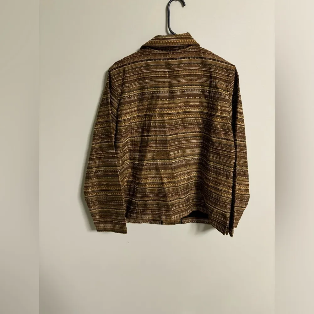 Appleseed’s Jacket Size 18 Petite Gold Metallic Blazer NWT New - Image 2