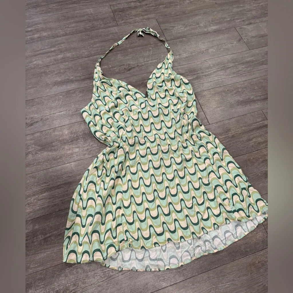 Cotton On Green and Yellow Patterned Dress - Image 5