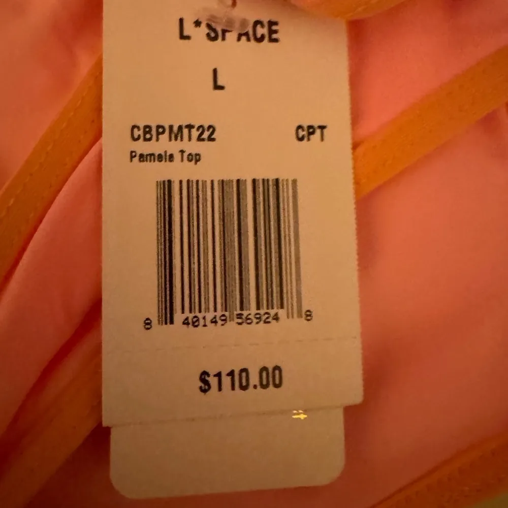 L*Space Pamela Crystal Pink and Tangy Top Style CBPMT22 Size Large NWT - Image 5
