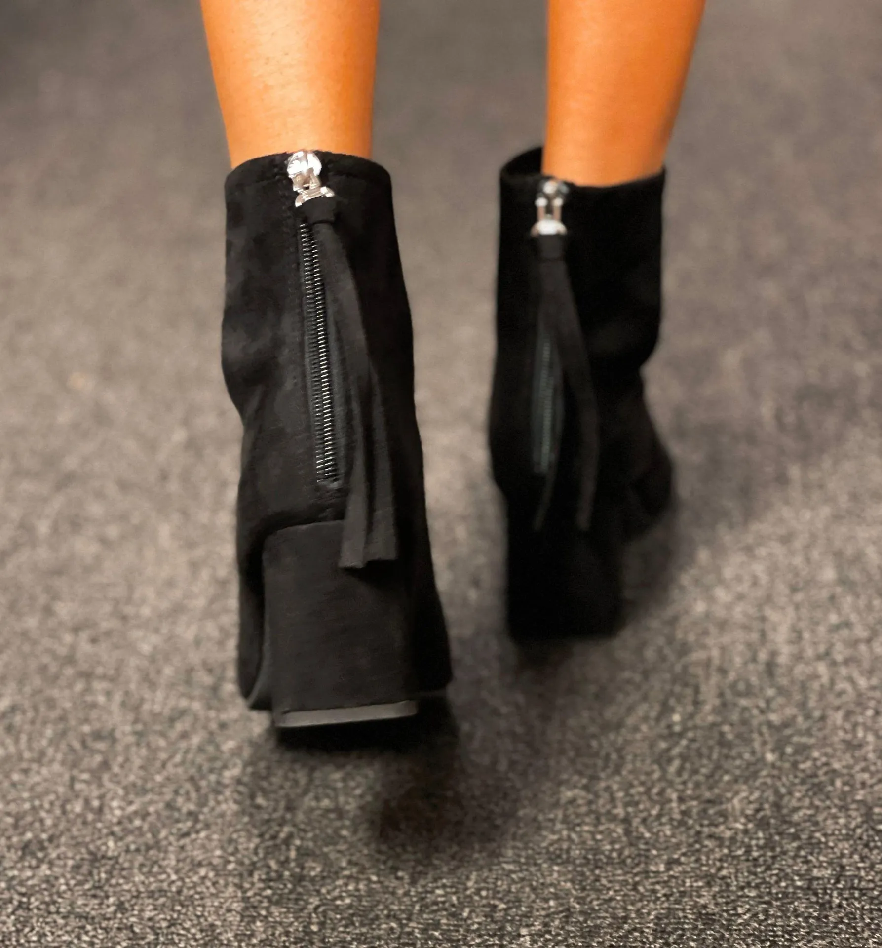 Black Ankle Chunky Heel Bootie Size 8.5 - Image 3