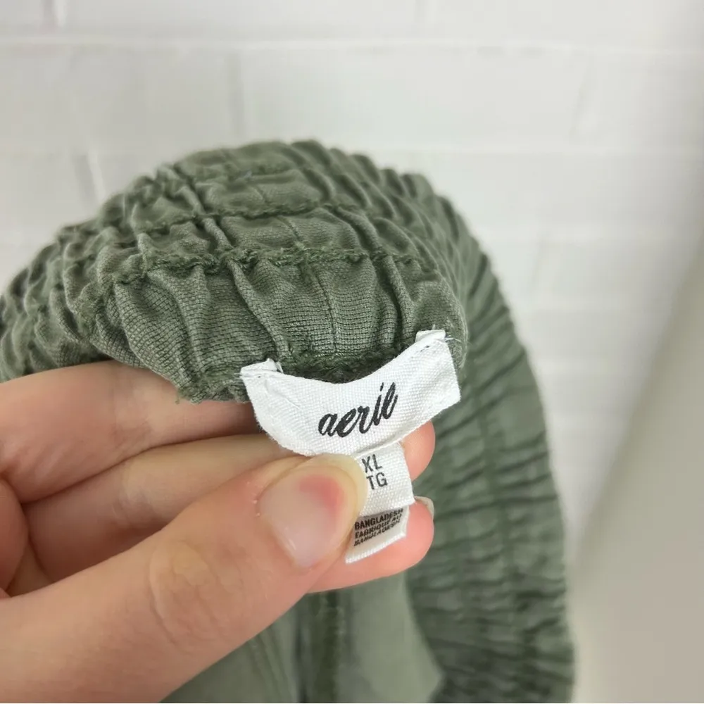 Aerie Babewatch Green Pull On Casual Shorts Size XL - Image 3