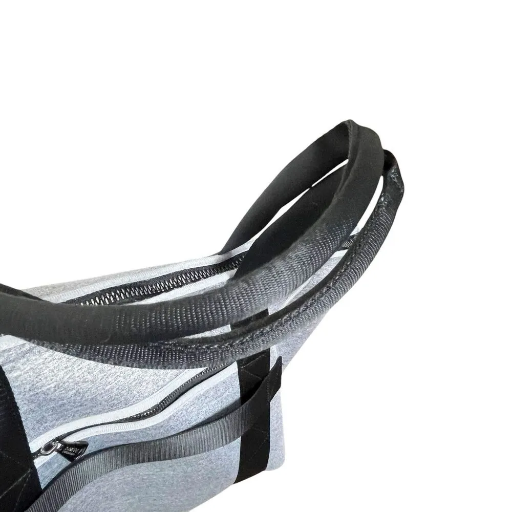 Aimee Kestenberg Capri Large Tote OS Gray Black Neoprene Travel Shoulder Bag - Image 7