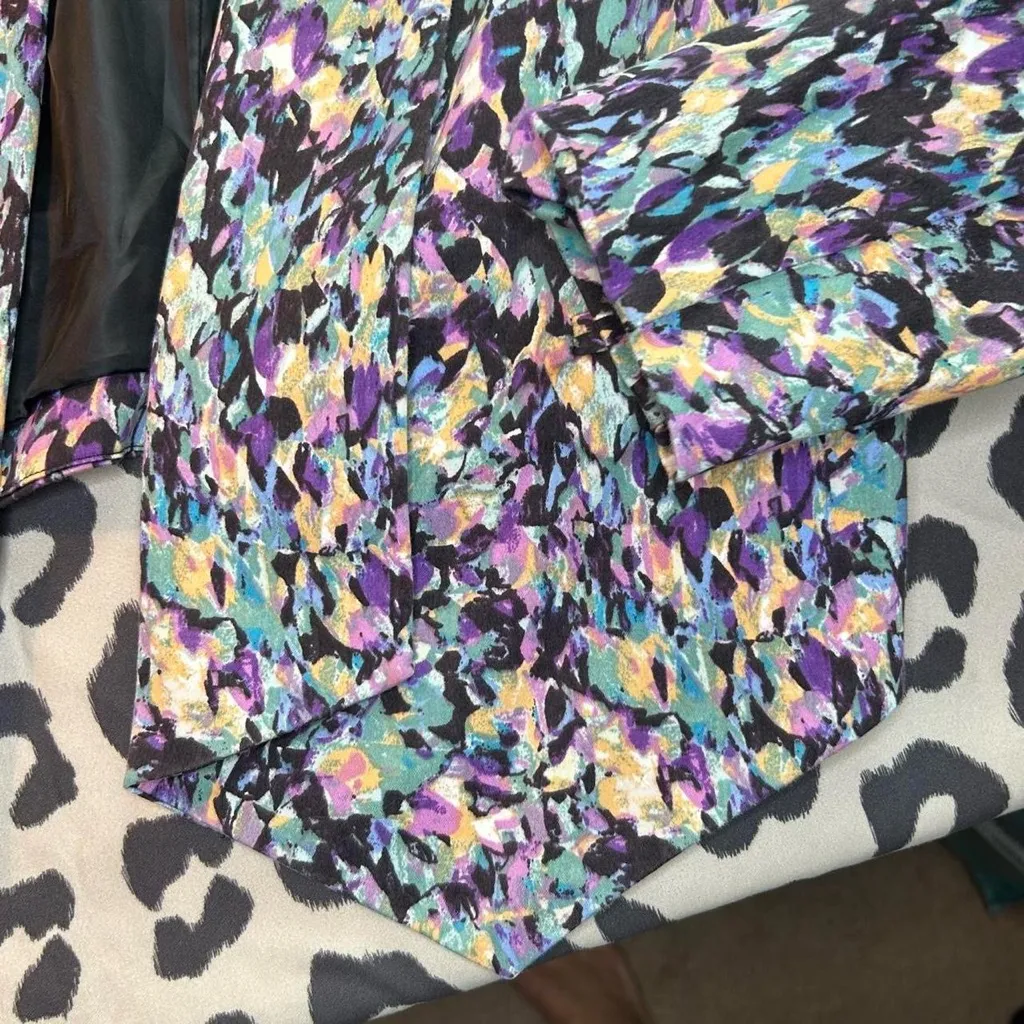 ✨Retro Y2K Watercolor Blazer✨Size M Purple Size M - Image 6