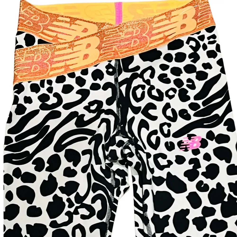 New Balance Relentless Crossover Printed 7/8 Tight - black/white/orange Size S - Image 6