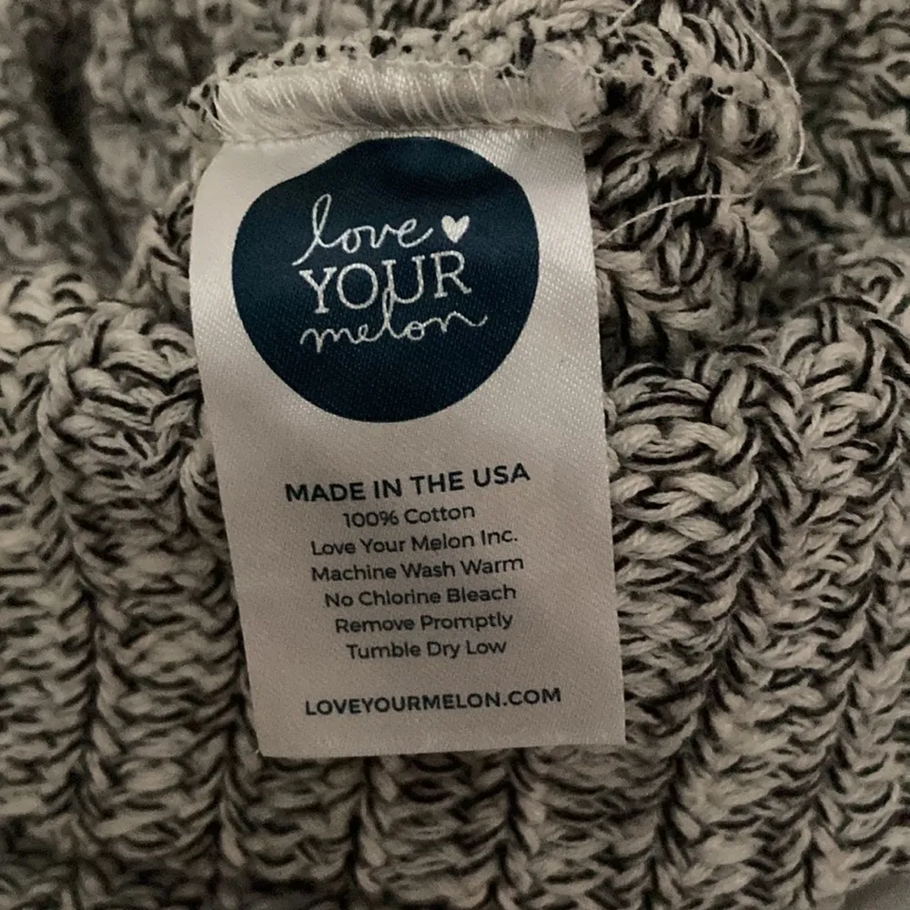 Love Your Melon Speckled White and Black Beanie - Image 3